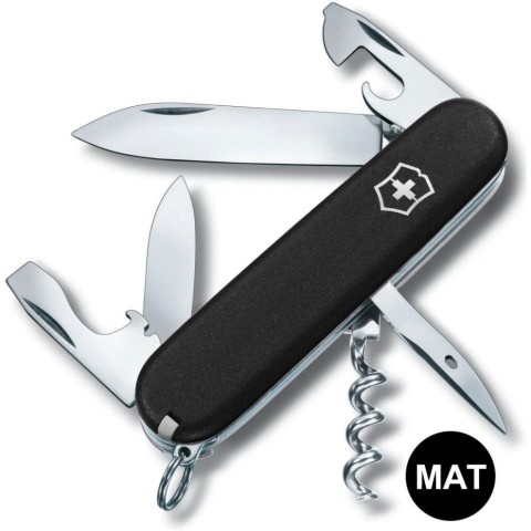 Ніж Victorinox Spartan Mat 91мм,12функ,чорн.мат,штоп
