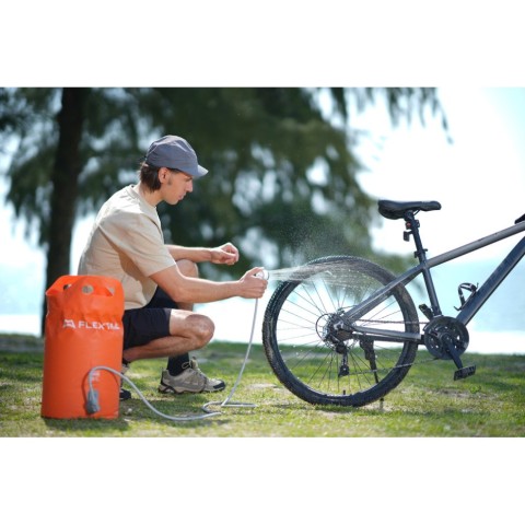 Душ портативний із ємністю та насосом Flextail Tiny Shower Bucket, 20л, помаранчевий