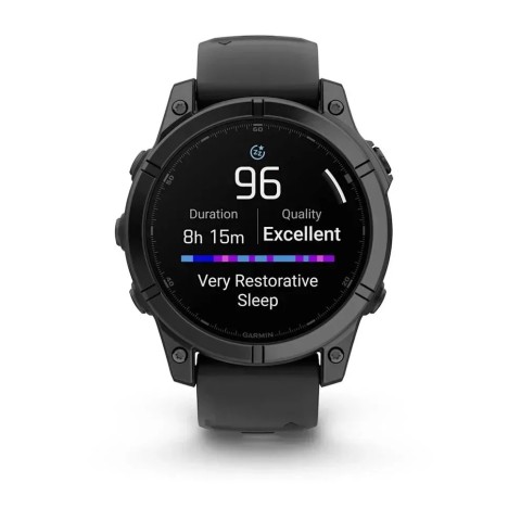 Смарт-годинник Garmin fenix E (47 мм) сланцево-сірий нержавіюча сталь/чорний