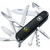 HUNTSMAN UKRAINE  91мм/15функ/черн /штоп/ножн/пила/крюк /Украина ЕС