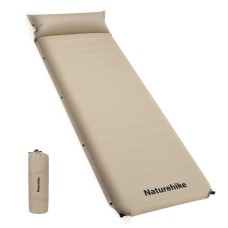Матрац з подушкою ортопедичний одномісний  Naturehike CNK2450WS020, самонадувний, 200х63х10 см, бежевий
