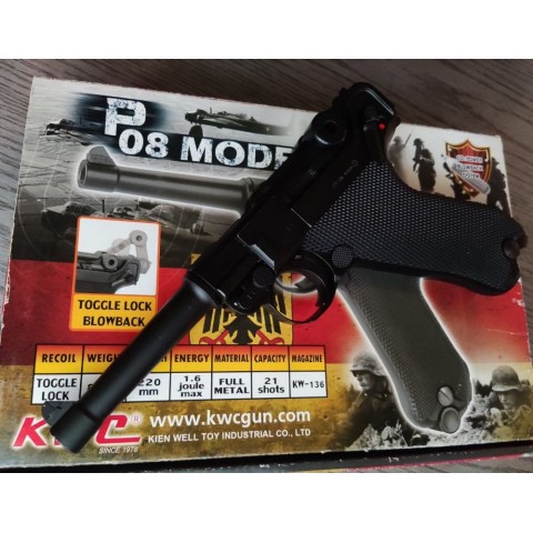 Пневматичний пістолет KWC P08 Blowback бу