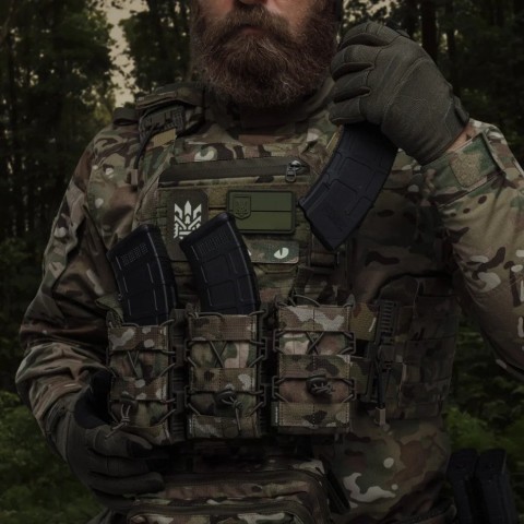 Підсумок Ukrarmor одинарний(пластиковий) для магазину АК/AR Мультикам