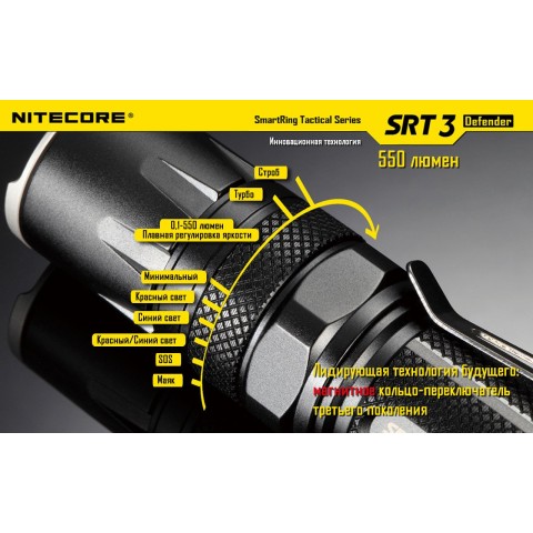 Ліхтар Nitecore SRT6 Night Officer (військовий сірий)