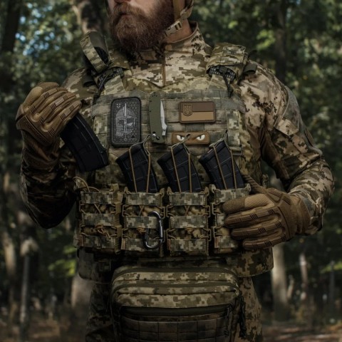 Підсумок Ukrarmor одинарний(пластиковий) для магазину АК/AR Піксель