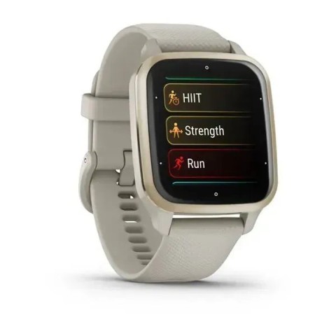 Смарт-годинник Garmin Venu Sq 2 Music Edition французький сірий з кремово-золотистим безелем