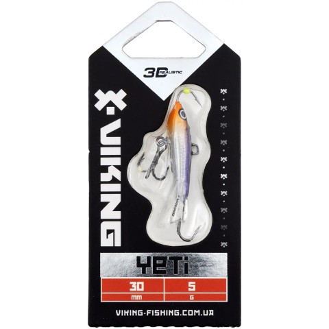 Балансир Viking Fishing Yeti Ice Jig 30mm 5.0g #20 Violet Anchovy