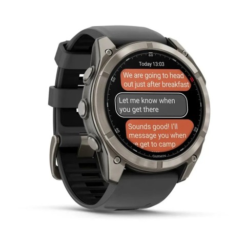 Смарт-часы Garmin fenix 8 Pro AMOLED (51 мм) Sapphire титан графитовый/черный