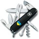 Ніж Victorinox Climber Ukraine 91мм,14функ,чорн ,Серце синьо-жовте