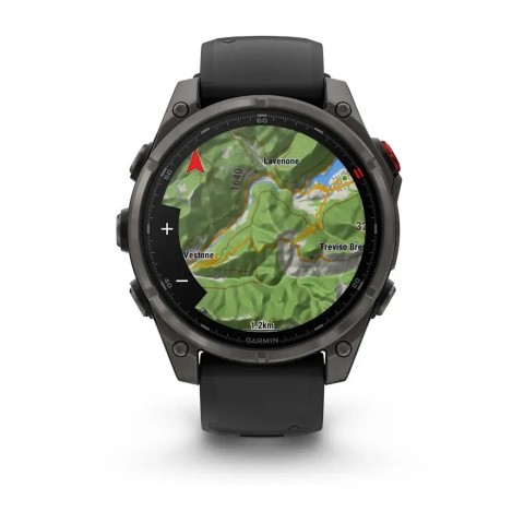 Смарт-годинник Garmin fenix 8 Pro AMOLED (47 мм) Sapphire карбоново-сірий DLC титан чорний/гравійно-сірий