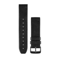 Ремінці для годинника Garmin QuickFit 22 шкіряні, перфоровані чорні