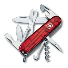 Ніж Victorinox Climber 91мм,14функ,черв.прозор