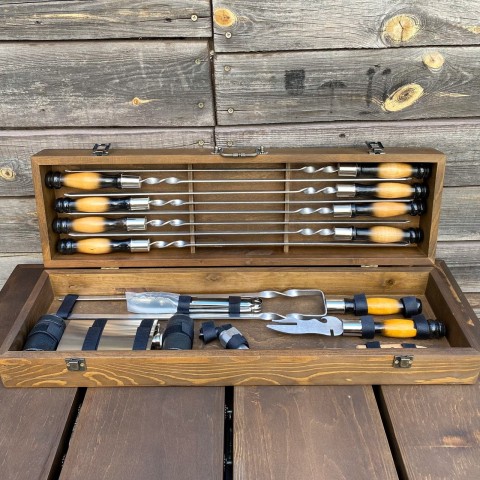 Подарунковий Набір шампурів Мисливець ручної роботи