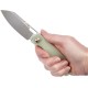 Ніж CJRB Ekko, AR-RPM9 Steel, G-10 natural green