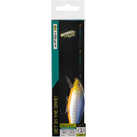 Воблер X-Fish Perch 80F 80mm 14.3g #277 (1.0-1.5m)