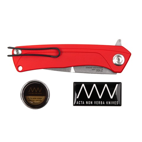 Ніж Acta Non Verba Z100 Mk.II,  liner lock, червоний
