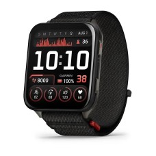 Смарт-годинник Garmin Venu X1 чорно-сланцевий титан з чорним нейлоновим ремінцем ComfortFit