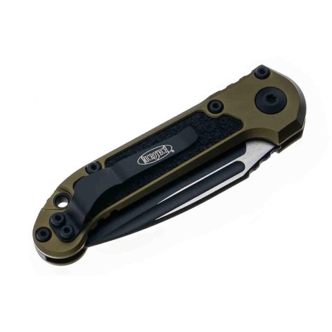 Нож Microtech L.U.D.T. S/E Gen III,  черный клинок, полусеррейтор, рукоять OD green