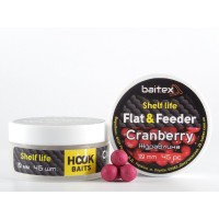Бойлы Baitex вареные Flat & Feeder Сranberry 10 мм (45 шт)
