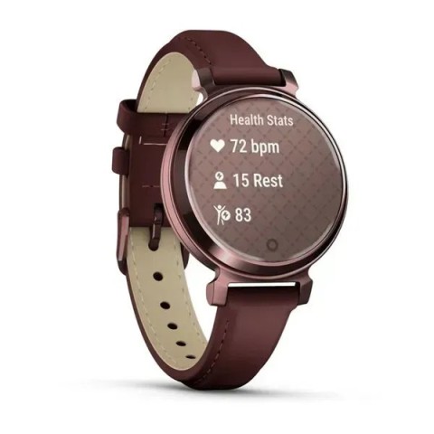 Смарт-часы Garmin Lily 2 Classic темно-бронзовые с шелковичным кожаным ремешком