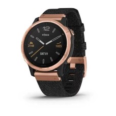 Смарт-часы Garmin fenix 6S Pro Sapphire розово-золотистые с черным нейлоновым ремешком