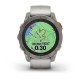 Смарт-часы Garmin fenix 7 Pro Sapphire Solar Edition титановые с туманно-серым/темно-оранжевым ремешком