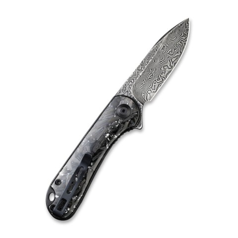 Ніж складаний кишеньковий Civivi Elementum, (7.5 см) Damascus / Carbon Fiber
