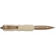 Нож Microtech Dirac, D/E Burnt Bronze Standard champagne