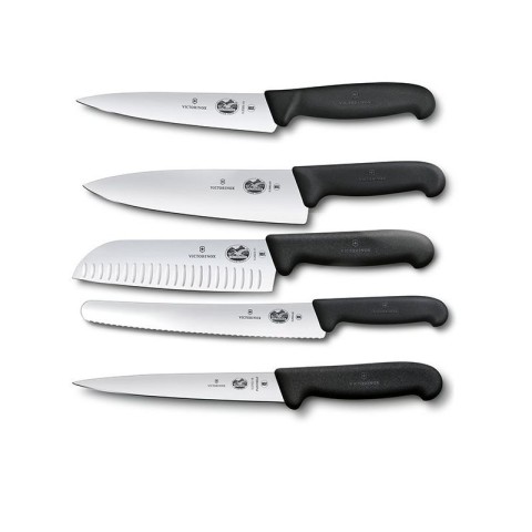 Набір кухонний Victorinox Fibrox In-Drawer 5шт з чорн. ручкою з підставкою (5 ножів)