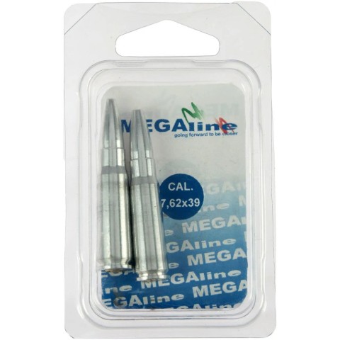 Фальш-патрон MEGAline кал. 7.62х39. Алюміній. 2 шт/уп