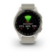 Смарт-годинник Garmin Approach S50 з кремово-золотистим алюмінієвим безелем і нейлоновим ремінцем ComfortFit кольору слонової кістки