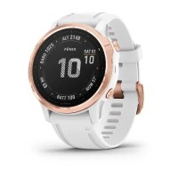 Смарт-годинник Garmin fenix 6S Pro рожево-золотистий з білим ремінцем