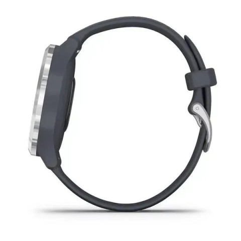 Смарт-годинник Garmin vivomove 3S зі сріблястим безелем та гранітно-синім ремінцем