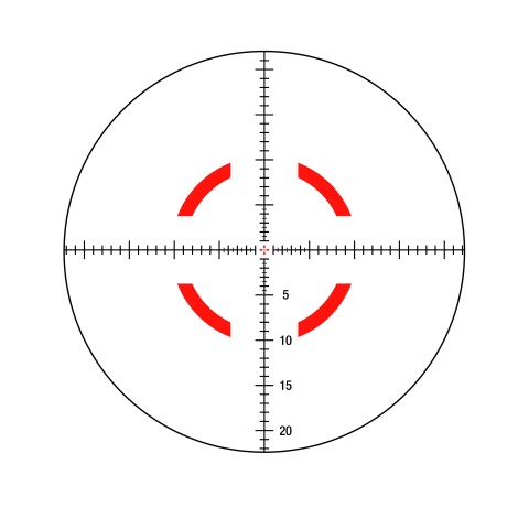 Приціл оптичний TRIJICON VCOG 1-8x28 illum. Red MRAD Crosshair