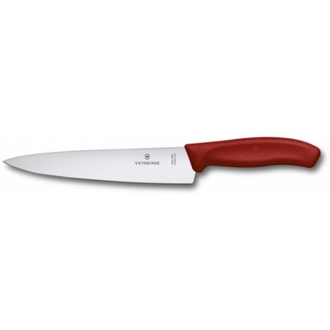 Кухонний ніж Victorinox SwissClassic Carving лезо 19см з черв. ручкою (блістер)