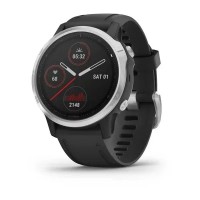 Смарт-часы Garmin fenix 6S серебристые с черным ремешком