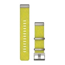 Ремешки для часов Garmin QuickFit 22 нейлоновые жаккардового плетения, желто-зеленые