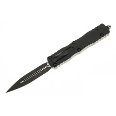 Нож Microtech Dirac Delta D/E OTF, черный клинок, черная рукоять