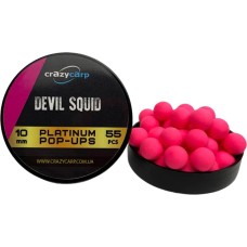 Бойлы Crazy Carp Fluoro Pop-Ups 10мм Devil Squid (55мм/уп)