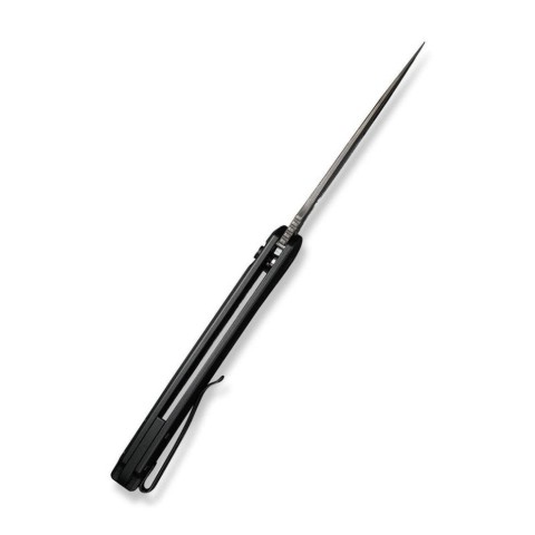Ніж складаний туристичний Civivi Praxis,  (9.5 см) Damascus / Aluminum чорний