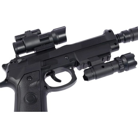 Пістолет світло-звуковий ZIPP Toys Beretta 92FS Чорний