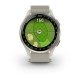 Смарт-годинник Garmin Approach S50 з кремово-золотистим алюмінієвим безелем і нейлоновим ремінцем ComfortFit кольору слонової кістки