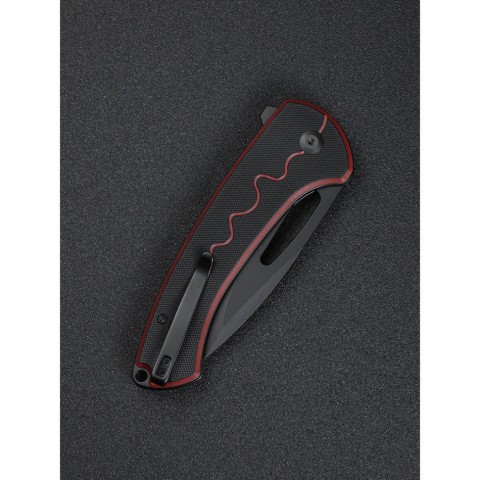 Ніж складаний туристичний Sencut Squiggy, (9.9 см) 9Cr18MoV / G10 червоно-чорний