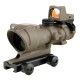 Комплект Trijicon приціл оптичний ACOG 4x32 BAC і приціл коліматорний RMR 3.25 МОА FDE