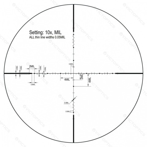 Приціл оптичний Vector Optics S4 4-16x44 (30 мм) SFP MDL wire reticle