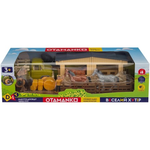 Ігровий набір OTAMANKO Веселий хутір (вантажівка і стайня з кіньми) разноцветный