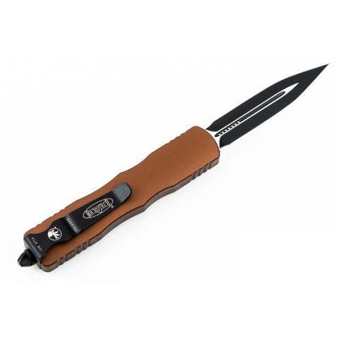 Нож Microtech Dirac D/E OTF, черный клинок,  рукоять tan