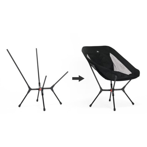 Стілець складаний ультралегкий Naturehike CNK2550JJ013 Yamami YL01, розмір М, алюміній, сірий