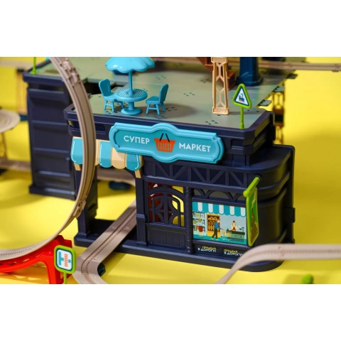 Ігровий набір OTAMANKO ХОРОБРИЙ ПАРОВОЗИК трюкова залізниця, 175 деталей,