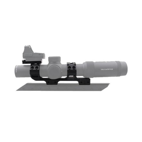 Моноблок Vector Optics 30/25,4 мм з бульбашковим рівнем на ластівчин хвіст і планкою Пікатіні зверху